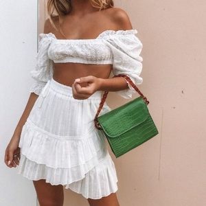 Princess Polly - The clem mini skirt white